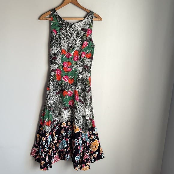 Anthropologie Maeve Violette Floral Midi Dress - Picture 3 of 14